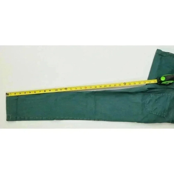 AG Adriano Goldschmied 25X28 Women's Green The Stevie Ankle Slim Straight Jeans - Picture 5 of 11